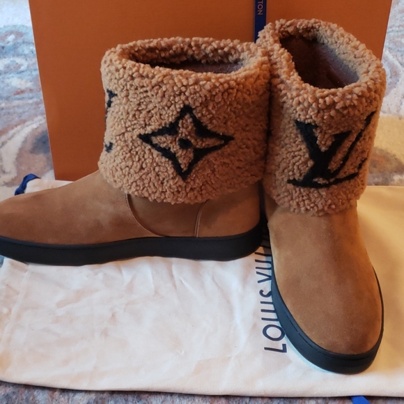 Louis Vuitton Authentic New Shearling Calf Leather Ankle Boot 40 - Picture 5 of 13